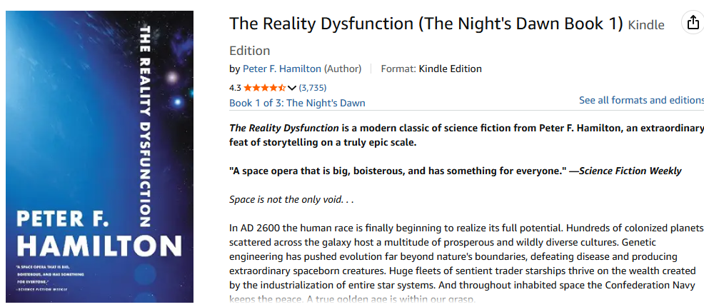 Amazon book listing after the Challenge Corner feature, showing a meaningful increase in reader reviews